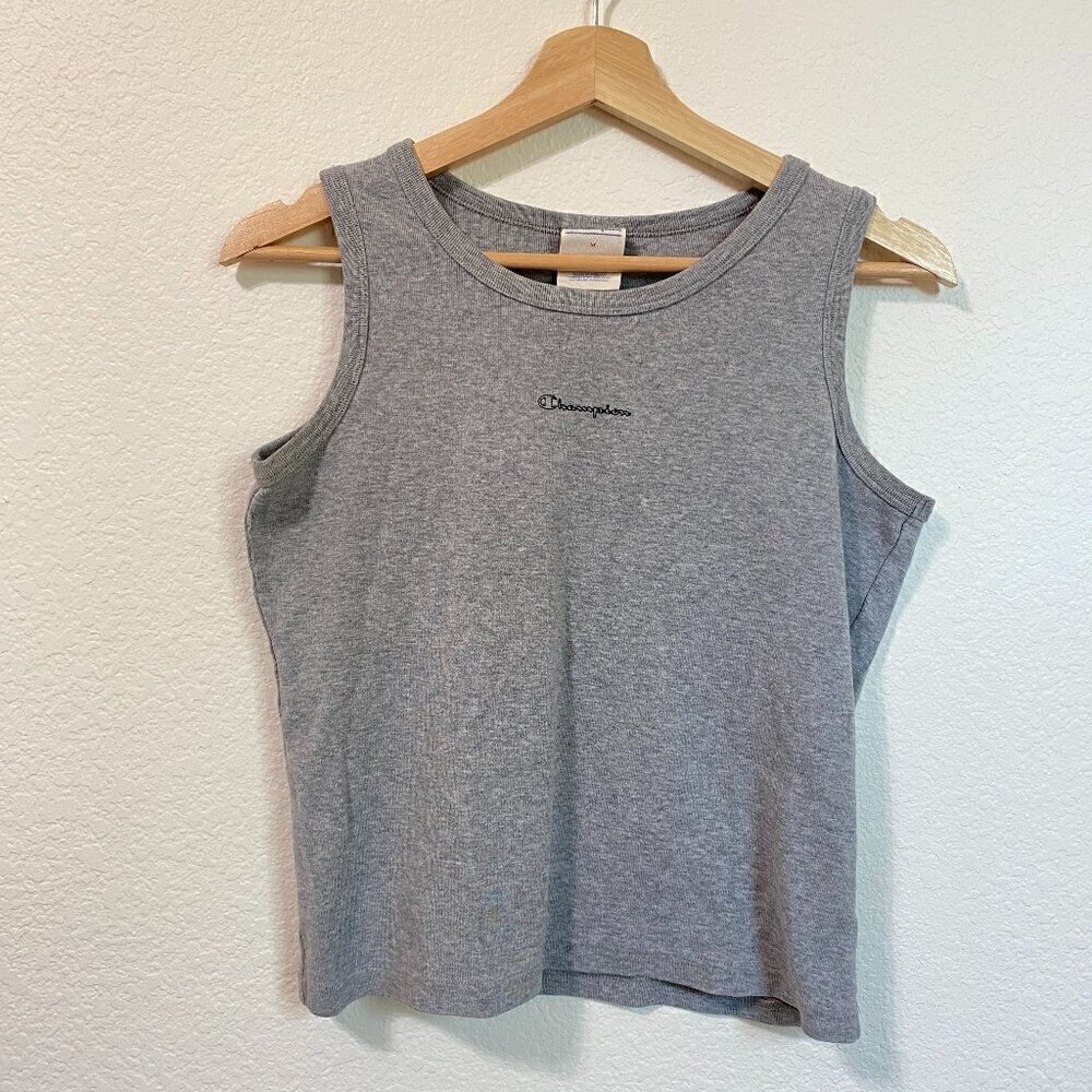 Champion Vintage Women's Tank Center Logo Spellout Medium - Picture 2 of 8